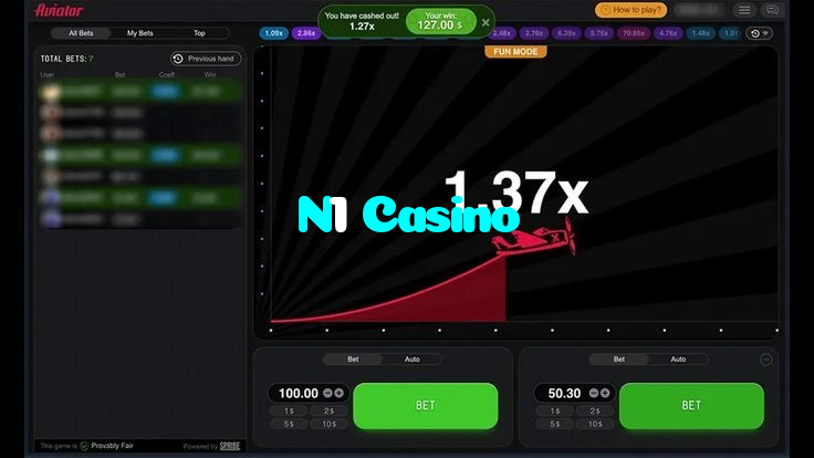 N1 Casino casino presented on mobile device in Pakistan with slots and live games